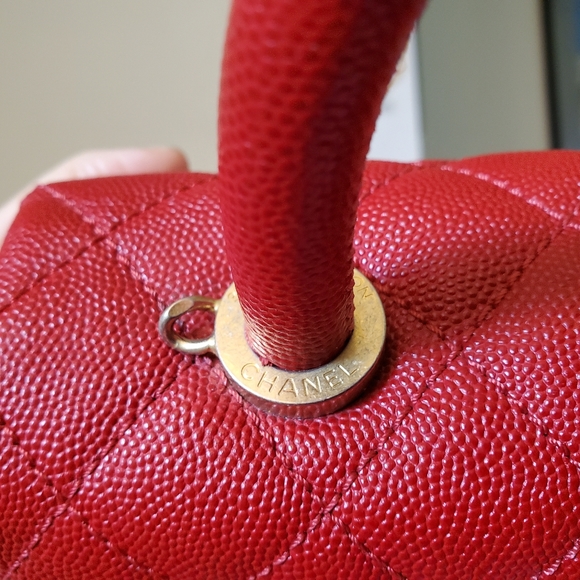 Chanel coco handle red caviar gold hw mini bag - Picture 6 of 15